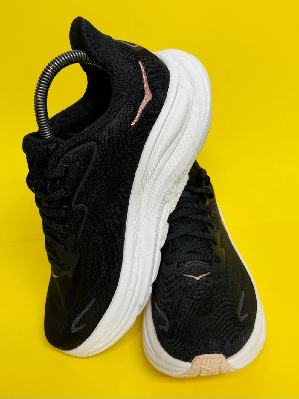 Hoka Clifton 10 Womens Running Shoes Black Rose Gold 1162031 BRGL SIZE 8B